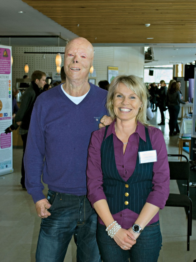 Föreläsare Lasse Gustavsson med arrangör Annika Wiberg, Marknadsskaparna. Foto: Lisette Forsmark