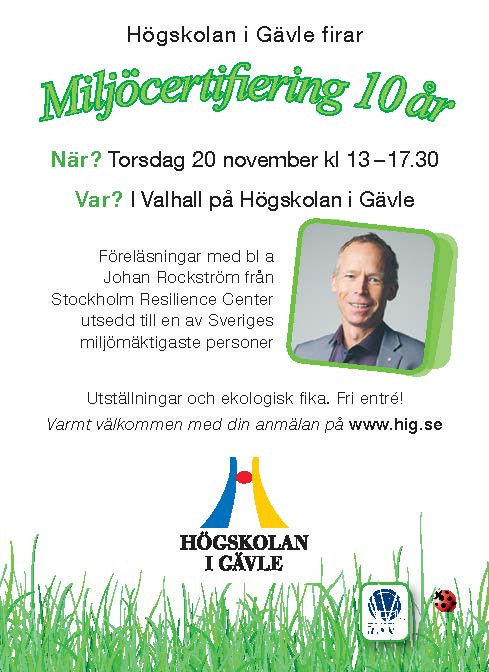 Miljöjubileum på Högskolan i Gävle